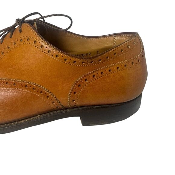 Vtg ALDEN 911 Medallion Tip Calfskin Leather Shoes Oxfords Size 11 D